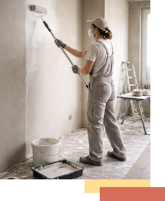 Покраска перегородок из гипсокартона в Нягани качественно и недорого