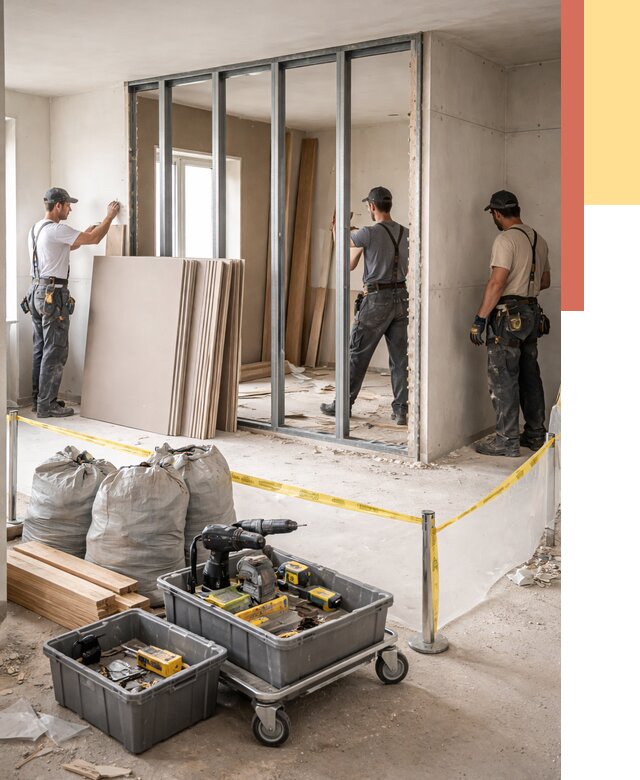 Перенос гипсокартонной перегородки в Нягани под ключ от 4584 руб. | Демонтаж и монтаж – ОТДЕЛОЧНИК-Нга