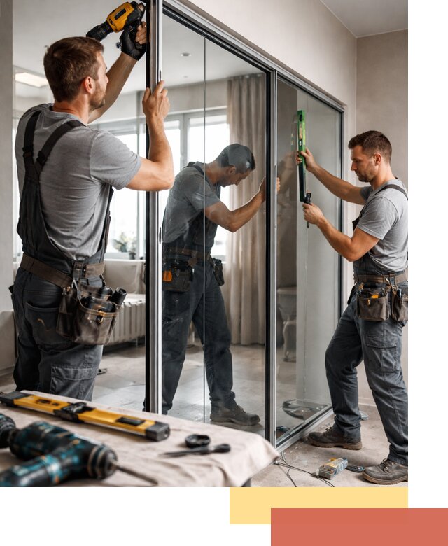 Каркасные стеклянные перегородки под ключ в Нягани