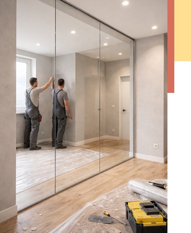 Безрамные стеклянные перегородки в Нягани — монтаж от 9677 руб. | ОТДЕЛОЧНИК-Нга