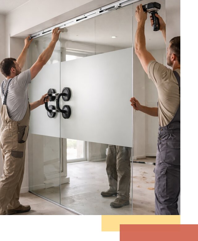 Матовые стеклянные перегородки под ключ в Нягани