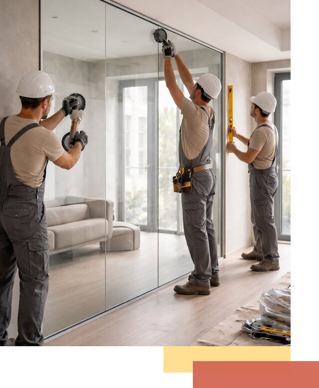 Перегородки из закаленного стекла в Нягани для офисов и квартир