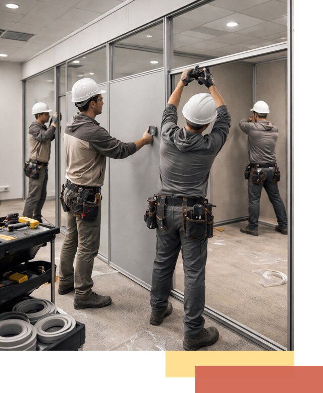 Мобильные офисные перегородки под ключ в Нягани