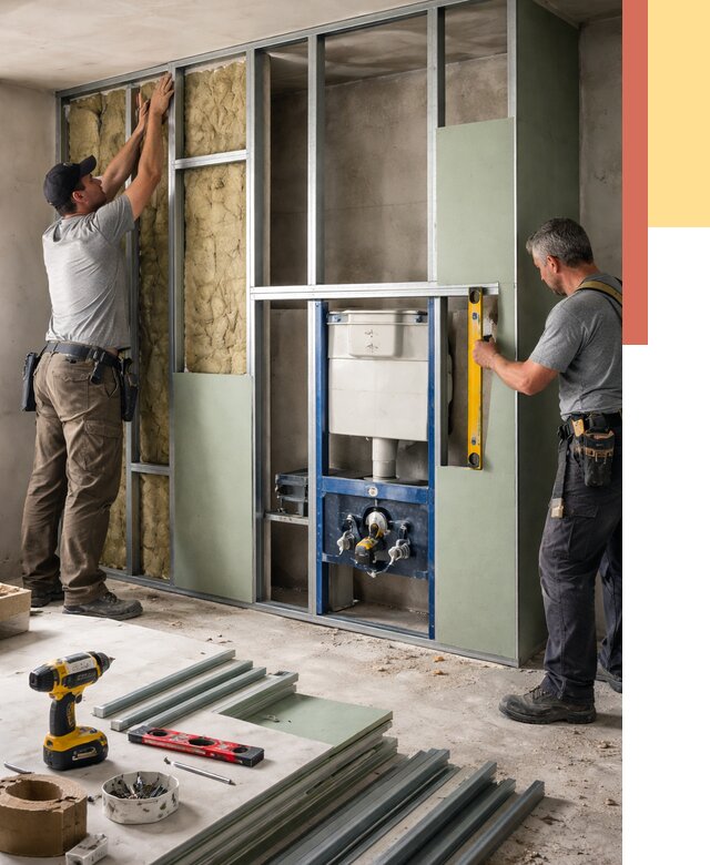 Установка сантехнических перегородок в Нягани от 8658 руб. | ОТДЕЛОЧНИК-Нга