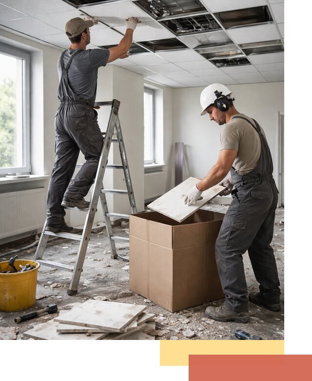 Демонтаж потолочной плитки в Нягани быстро и аккуратно