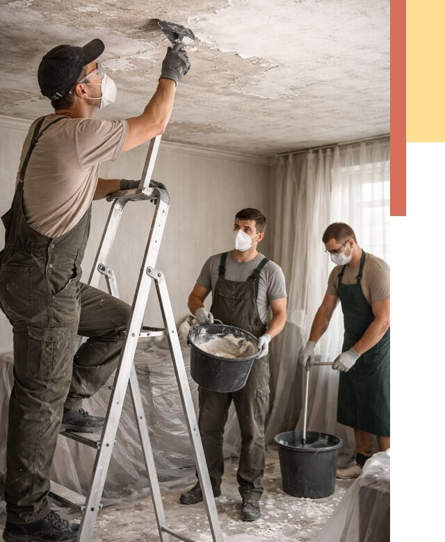 Удаление побелки с потолка в Нягани от 2547 руб. быстро и недорого | ОТДЕЛОЧНИК-Нга