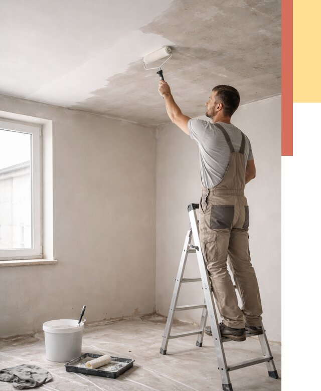 Грунтовка потолка в Нягани от 2547 руб. — быстро и недорого | ОТДЕЛОЧНИК-Нга