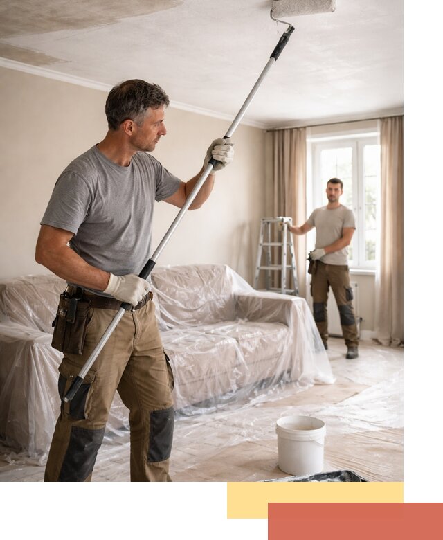 Грунтовка потолка в Нягани — подготовка под покраску и отделку