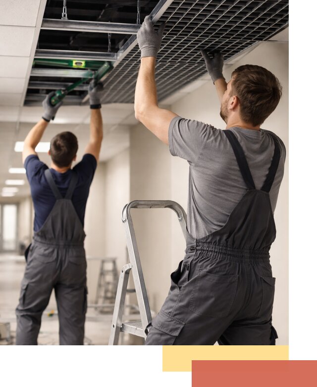 Монтаж потолка Грильято в Нягани: установка под ключ качественно