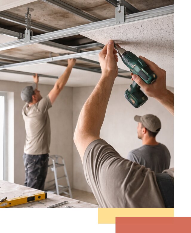 Монтаж акустического потолка в Нягани под ключ