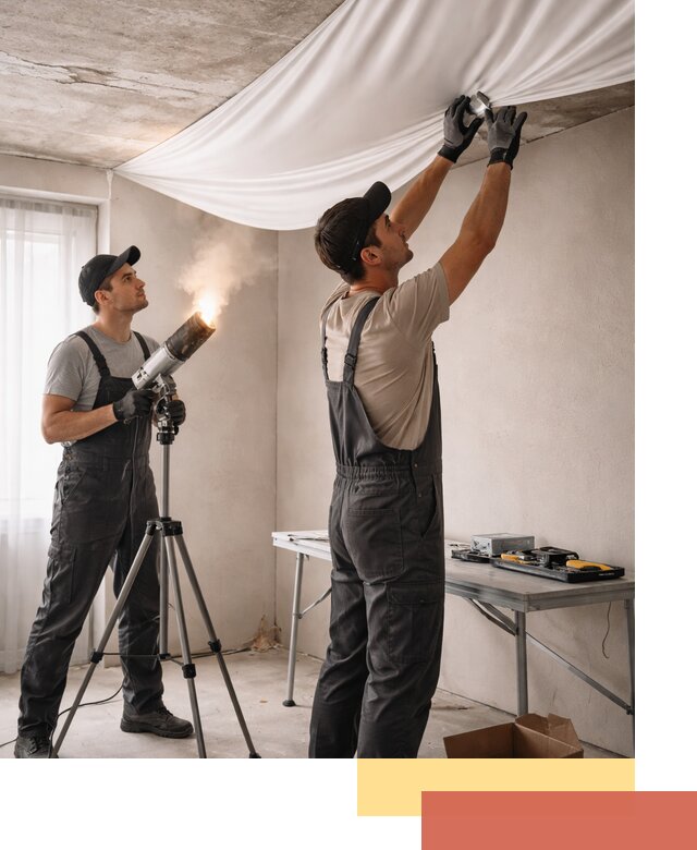 Установка натяжного потолка под ключ в Нягани