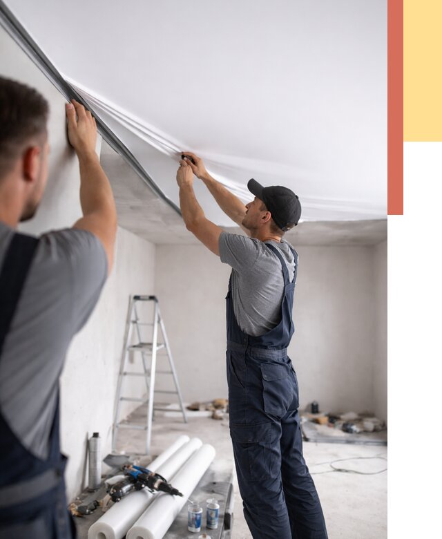 Монтаж матового натяжного потолка в Нягани от 4584 руб./м² — быстро и недорого | ОТДЕЛОЧНИК-Нга