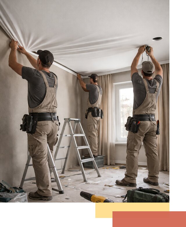 Монтаж матового натяжного потолка в Нягани качественно и быстро