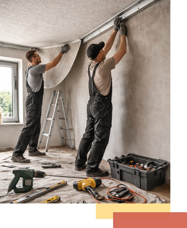 Монтаж фактурного натяжного потолка в Нягани качественно и быстро