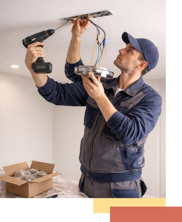 Установка люстры в натяжной потолок в Нягани