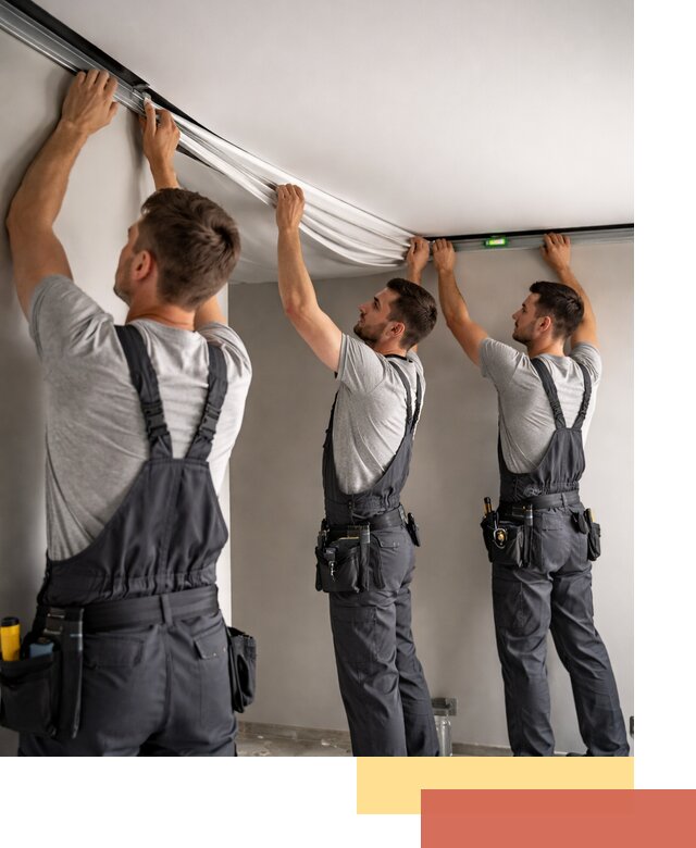 Теневые натяжные потолки в Нягани: монтаж и отделка быстро и качественно