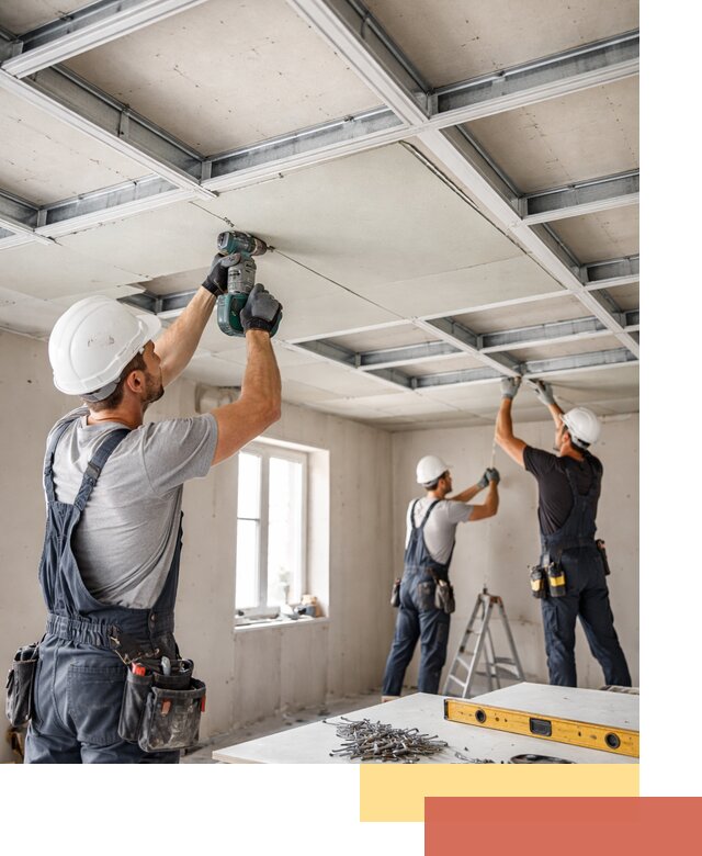 Кессонный потолок из гипсокартона под ключ в Нягани