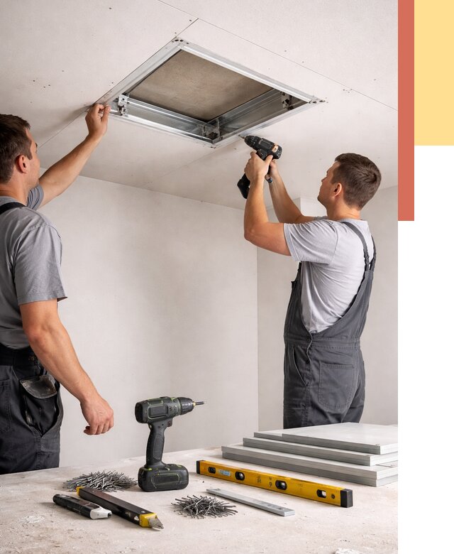 Установка люка в потолок ГКЛ в Нягани от 2547 руб. под ключ | ОТДЕЛОЧНИК-Нга