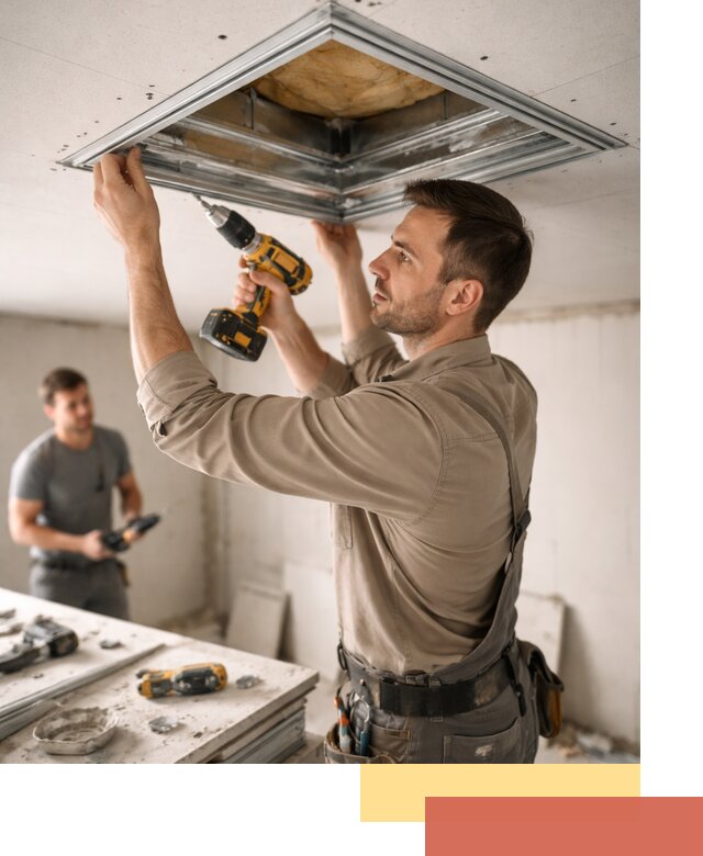 Монтаж люка в потолок из ГКЛ в Нягани