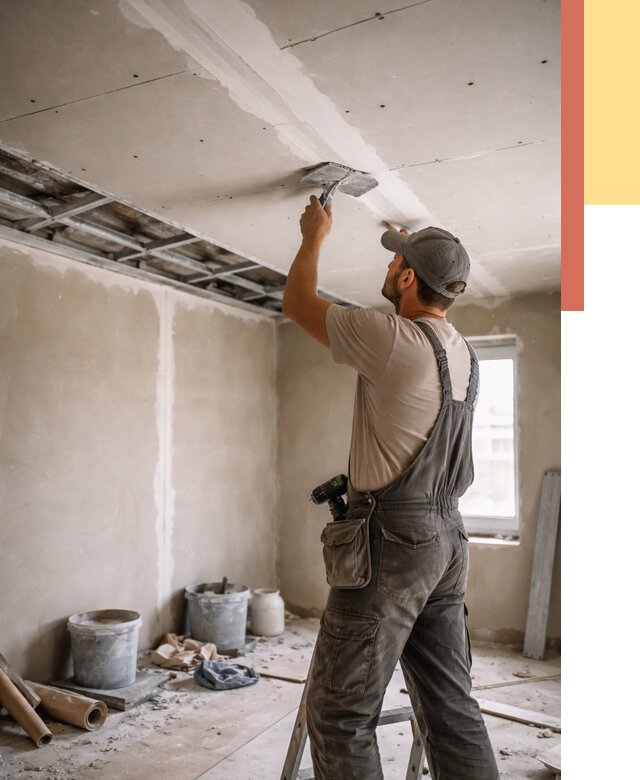 Ремонт потолка из гипсокартона в Нягани от 662 руб./м² — быстро и недорого | ОТДЕЛОЧНИК-Нга