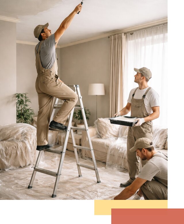 Покраска потолков акриловой краской в Нягани качественно и быстро