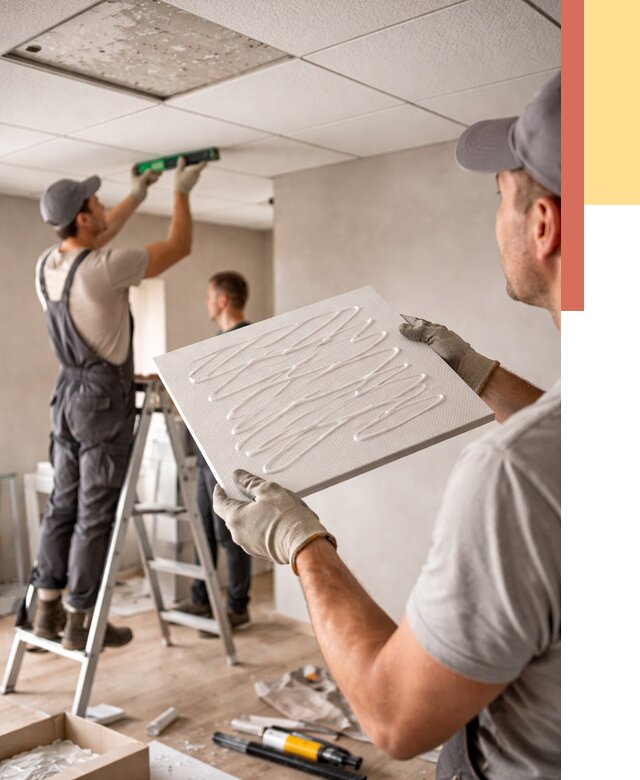 Монтаж потолочной плитки в Нягани от 4584 руб. — быстро и недорого | ОТДЕЛОЧНИК-Нга