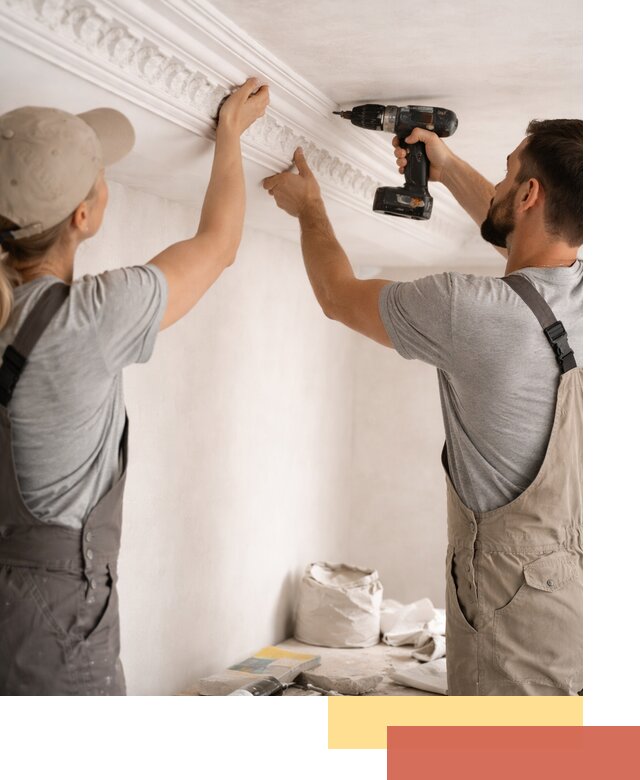 Профессиональный монтаж лепнины на потолок в Нягани