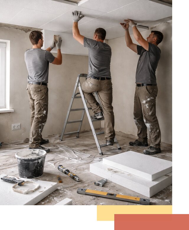 Утепление потолка пенопластом в Нягани быстро и качественно