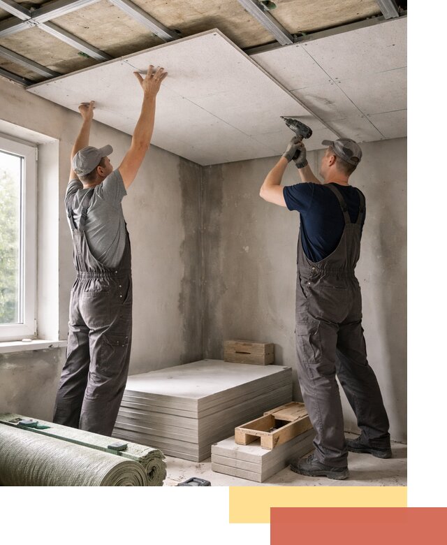 Шумоизоляция потолка панелями ЗИПС в Нягани